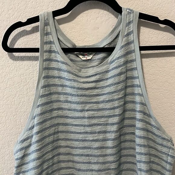 HARDTAIL Blue/Light Blue Striped Racerback Tank, Size S - Picture 3 of 7